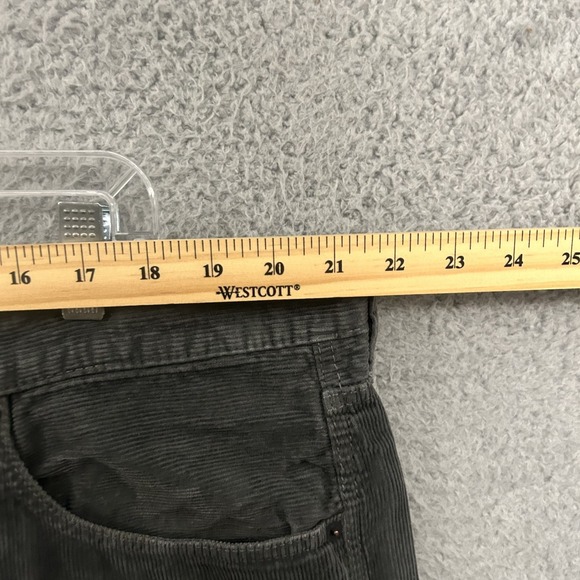 American Eagle Jeans Mens 42x32 Gray Corduroy Original Straight Pants Cotton - Picture 3 of 11